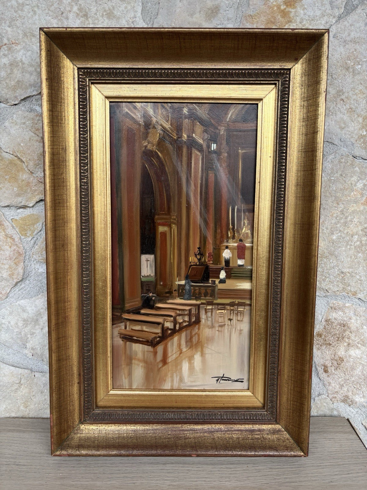 Quadro -Interno Di Chiesa- Francesco Tammaro dipinto a olio