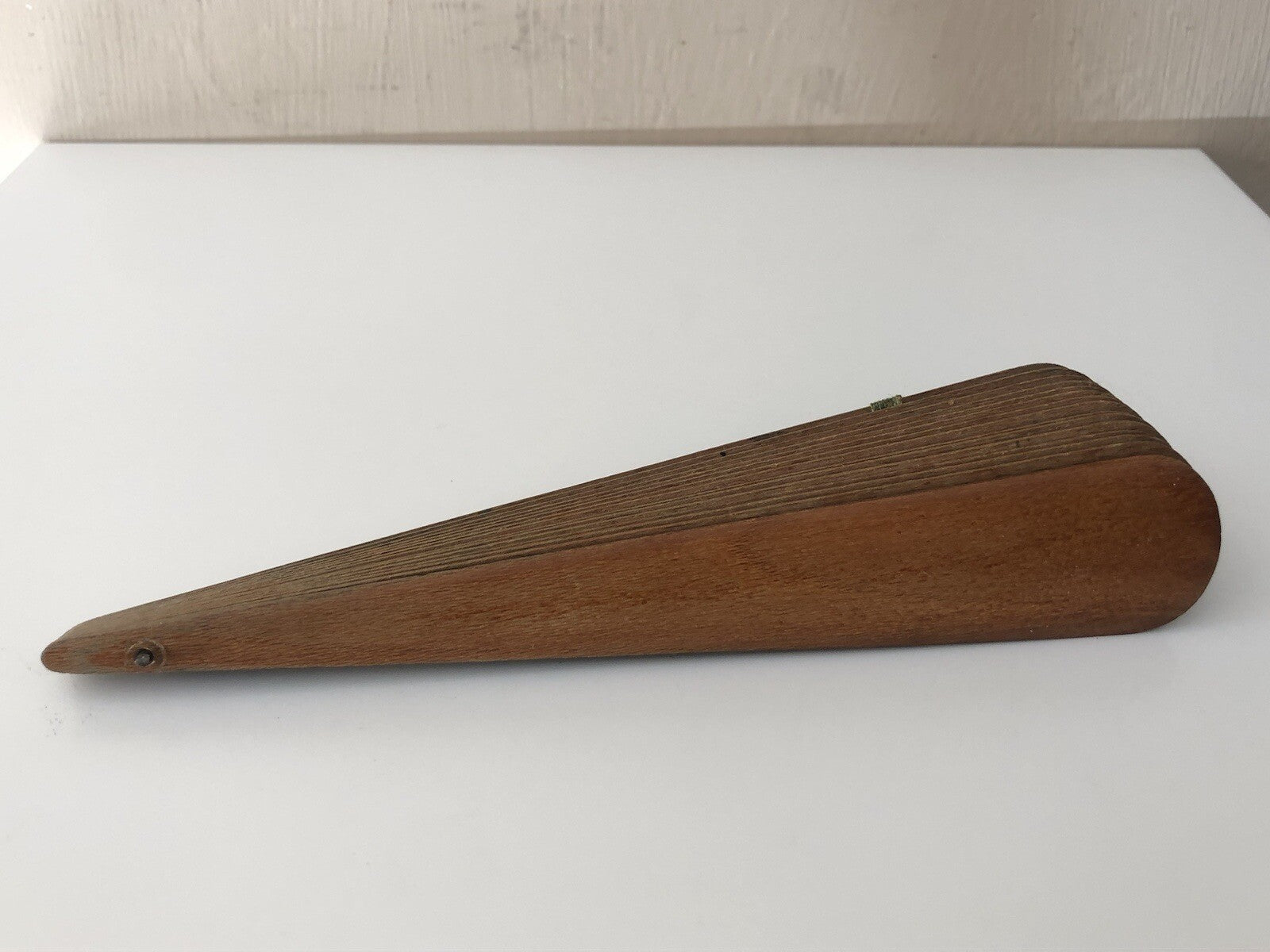 Ventaglio In Legno Dipinto A Olio Vintage