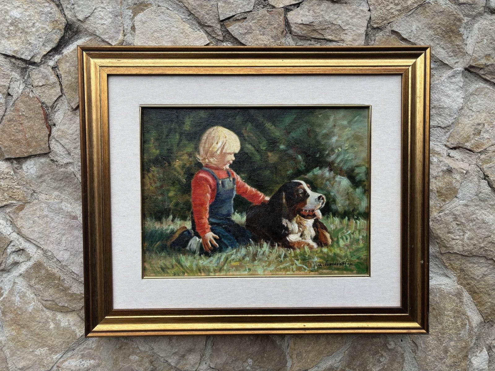 Quadro -Amici- Aldo Buonoconto- dipinto a olio su tela