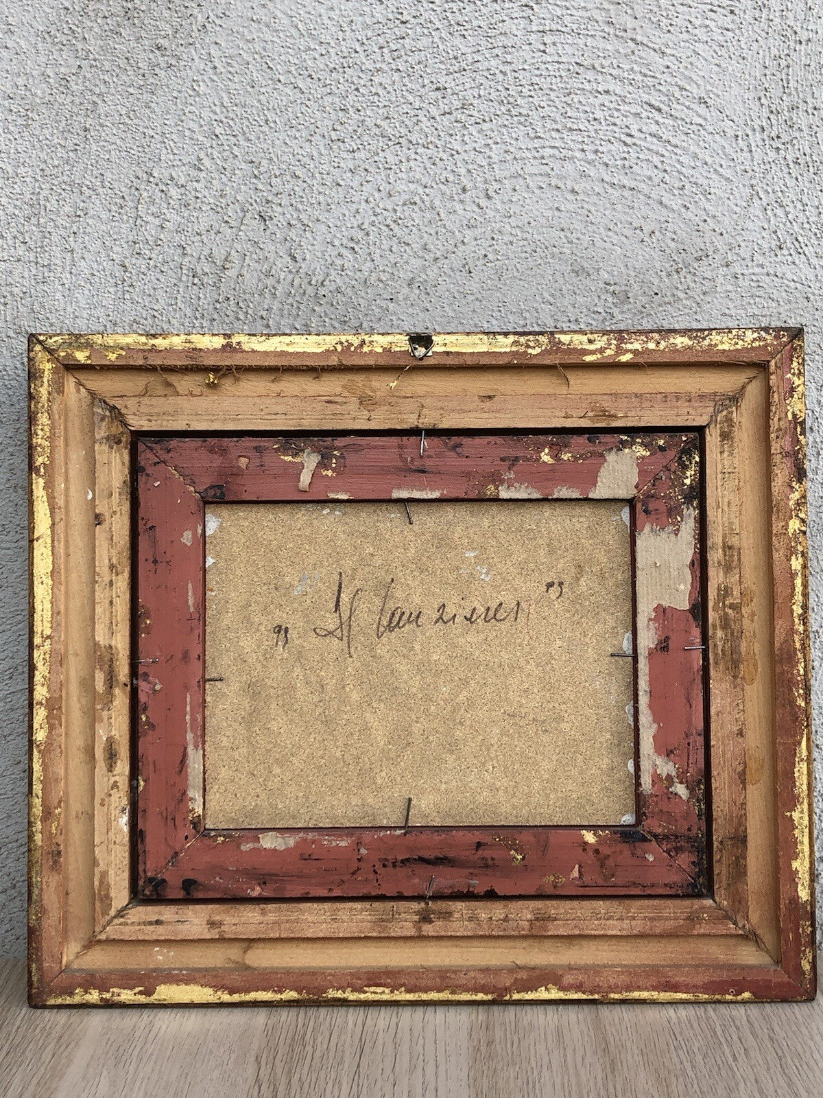 Quadro vintage -Paesaggio Con Fiume- dipinto a olio