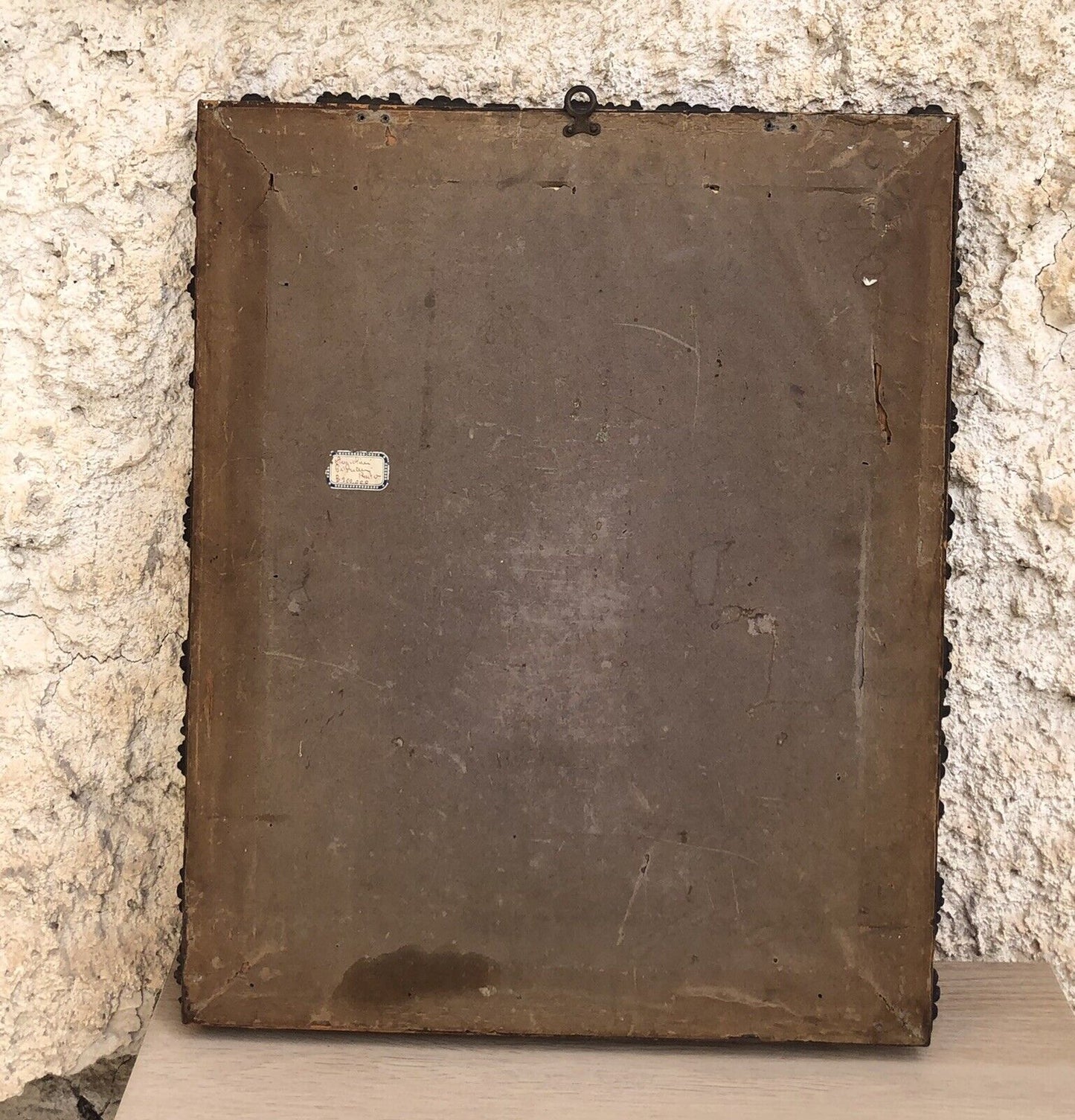 Coppia di quadri antichi ricamati e dipinti su raso in seta e cotone- tec. mista