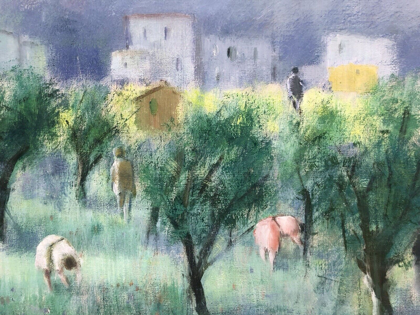 Quadro vintage -Paesaggio- dipinto a olio su tela
