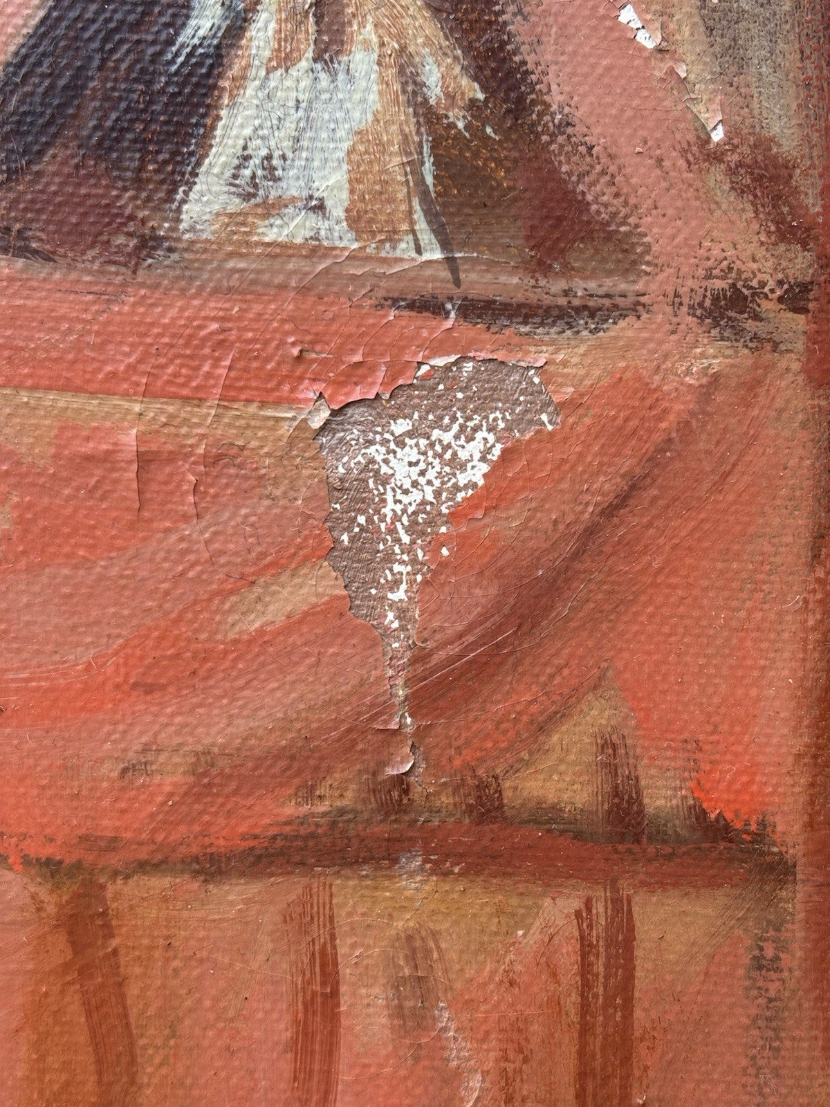 Quadro -Maschere Allegoriche- Augusto Orange De Rose dipinto a olio su tela
