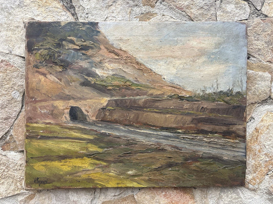 Quadro -Paesaggio-Ermete Liguori-dipinto a olio su tela