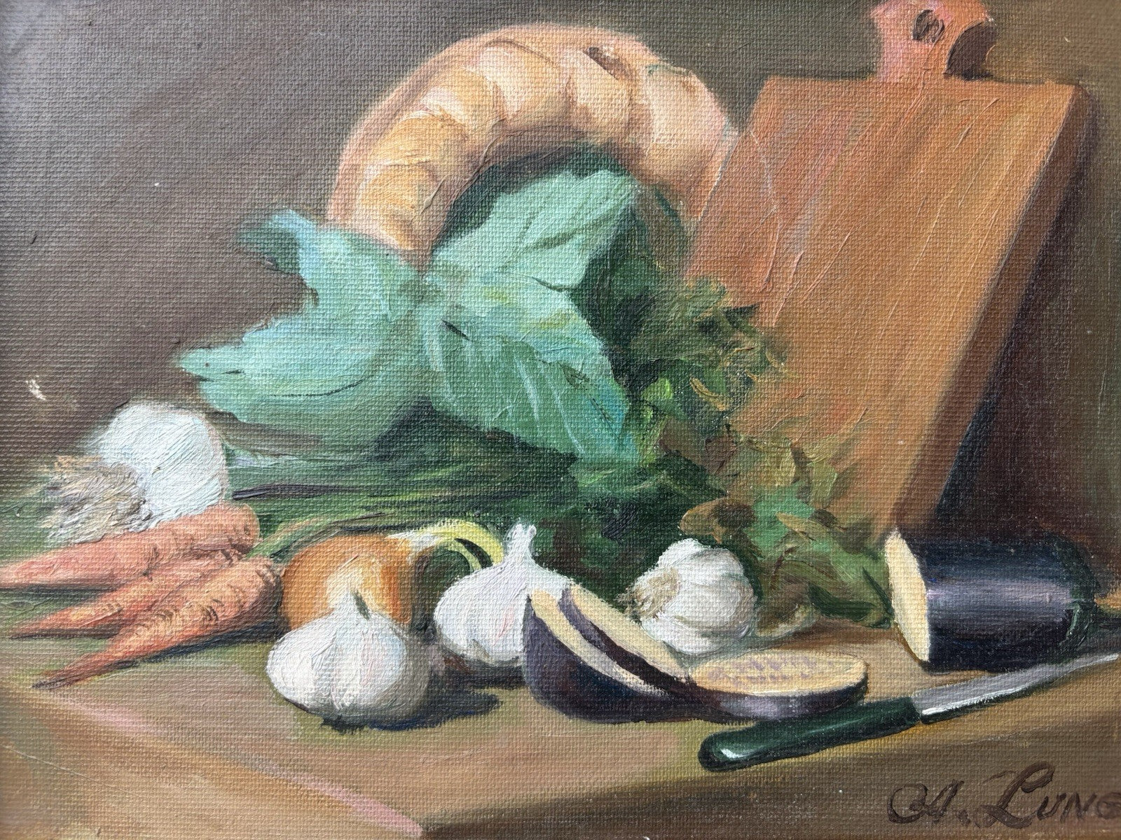 Quadro vintage -Natura Morta- dipinto a olio