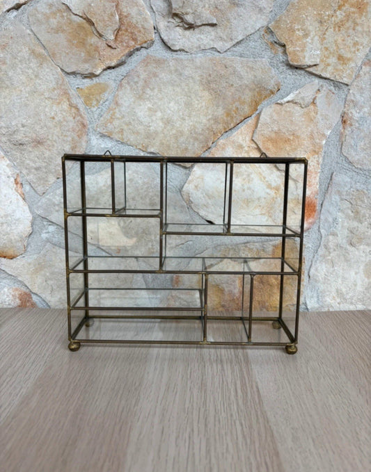 Vetrinetta Bacheca Portagioie Vintage In Metallo