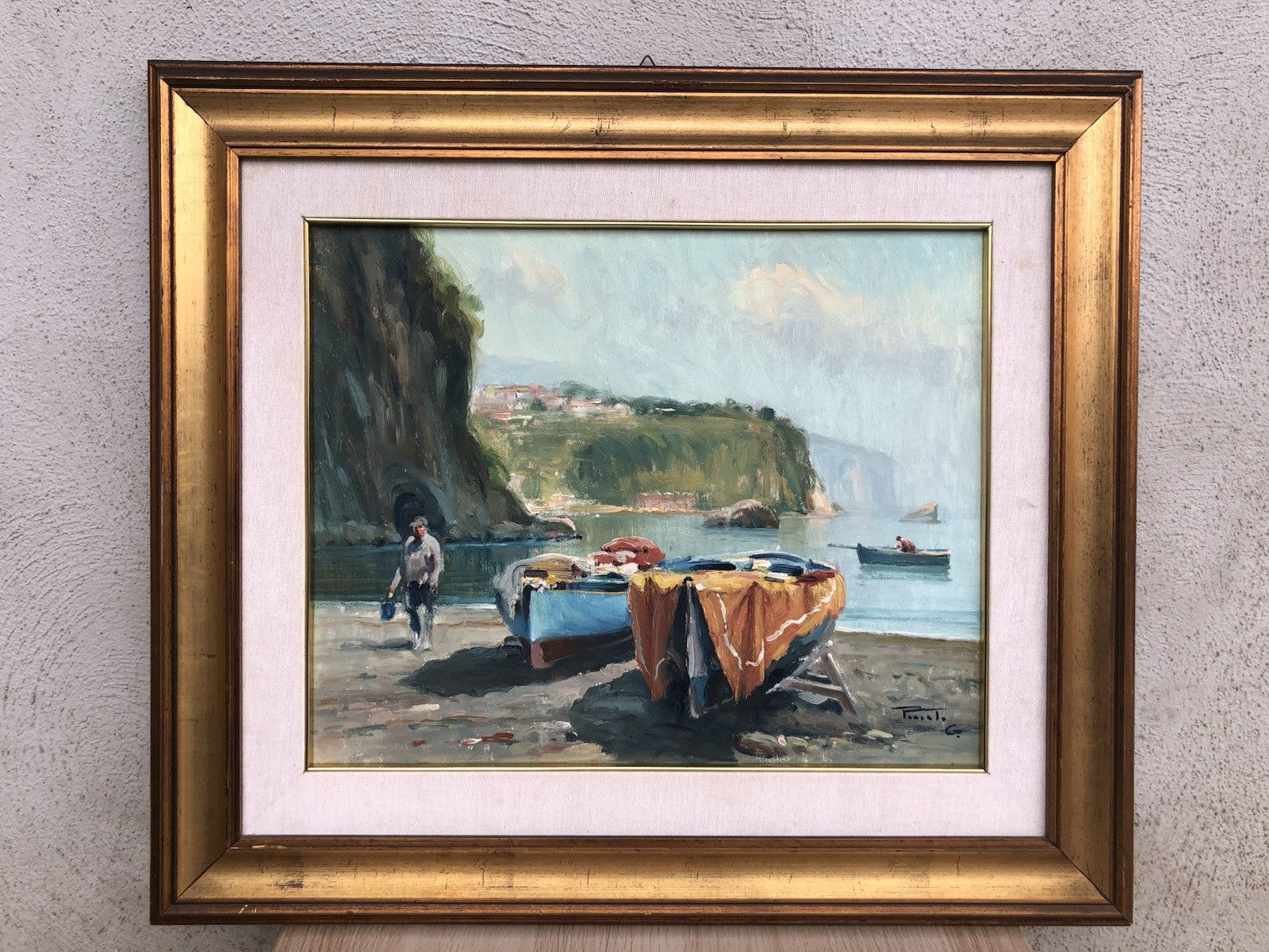 Quadro -Barche A Riposo- dipinto a olio su tela