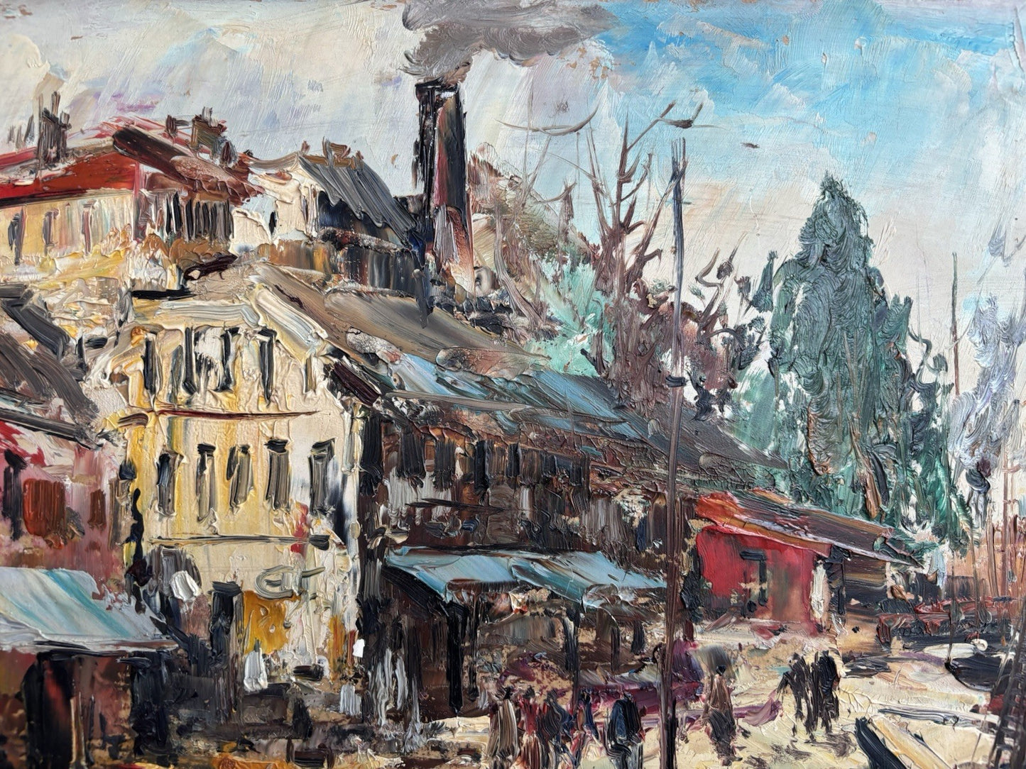 Quadro -Barche Al Porto- Luigi Cerqua dipinto a olio
