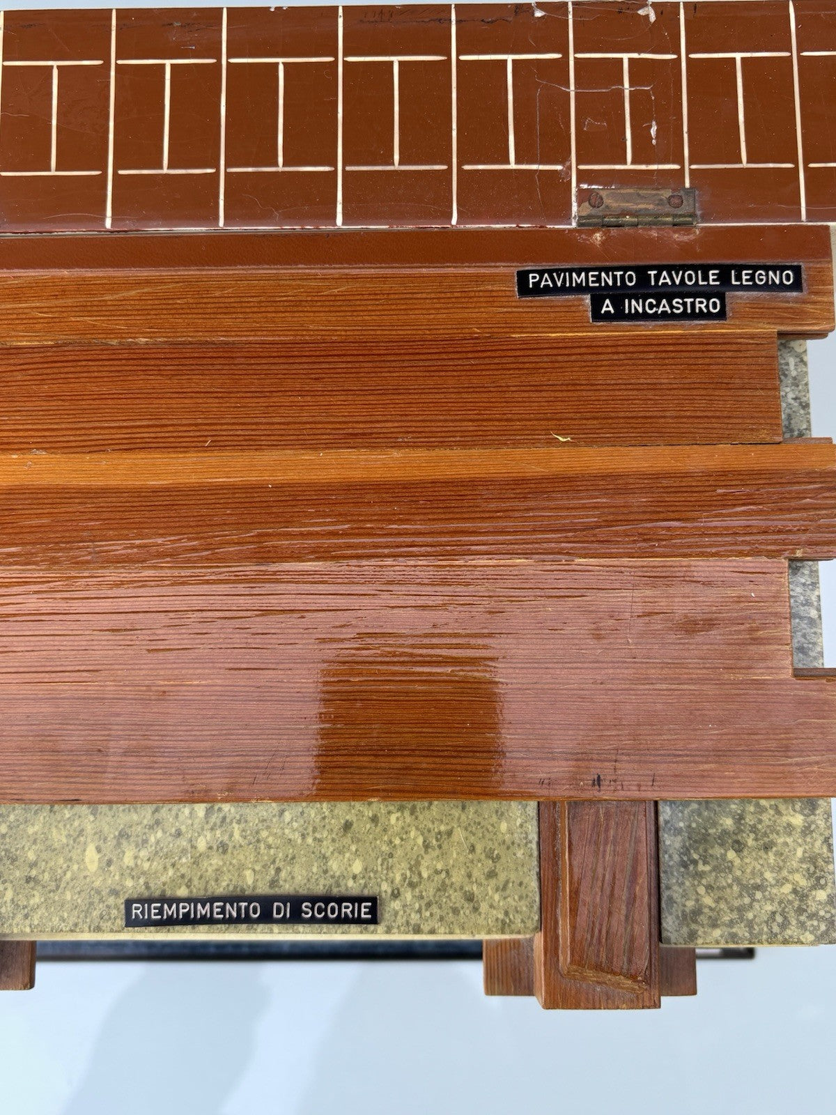 Modello Architettonico E Didattico Vintage In Legno-Toffoli E Figli-