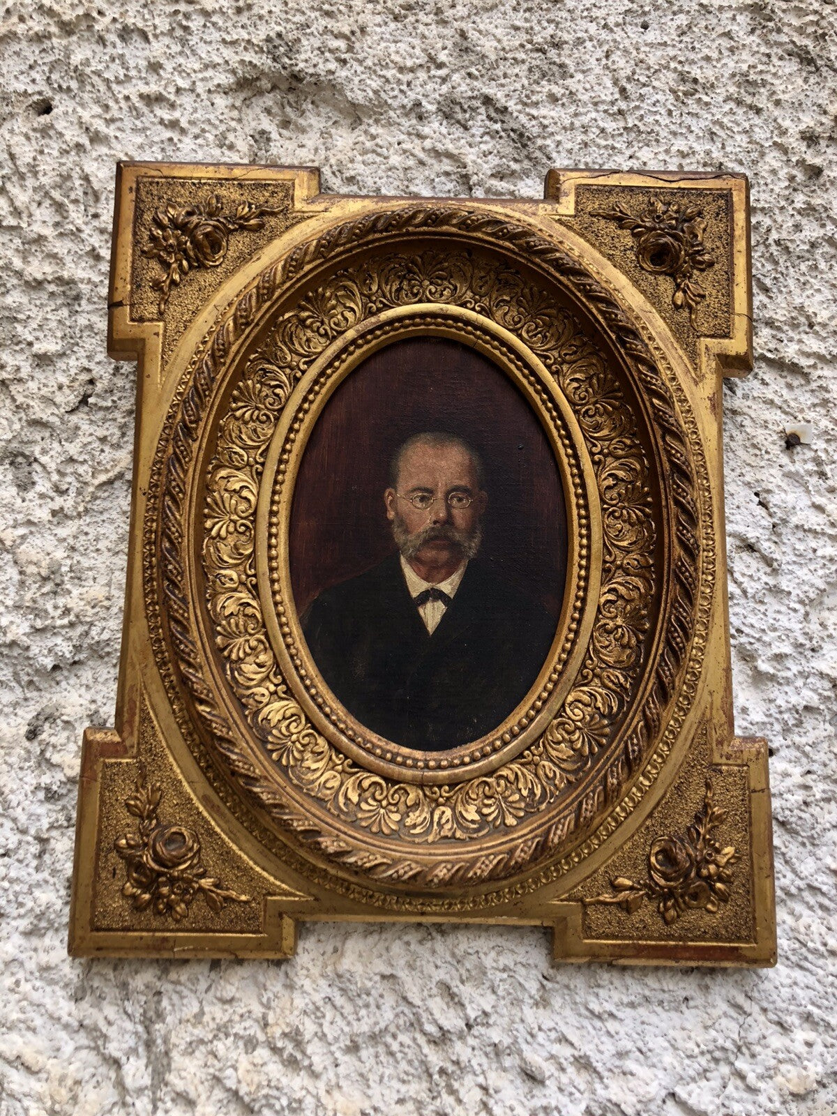 Quadro antico -Ritratto-dipinto a olio su tela