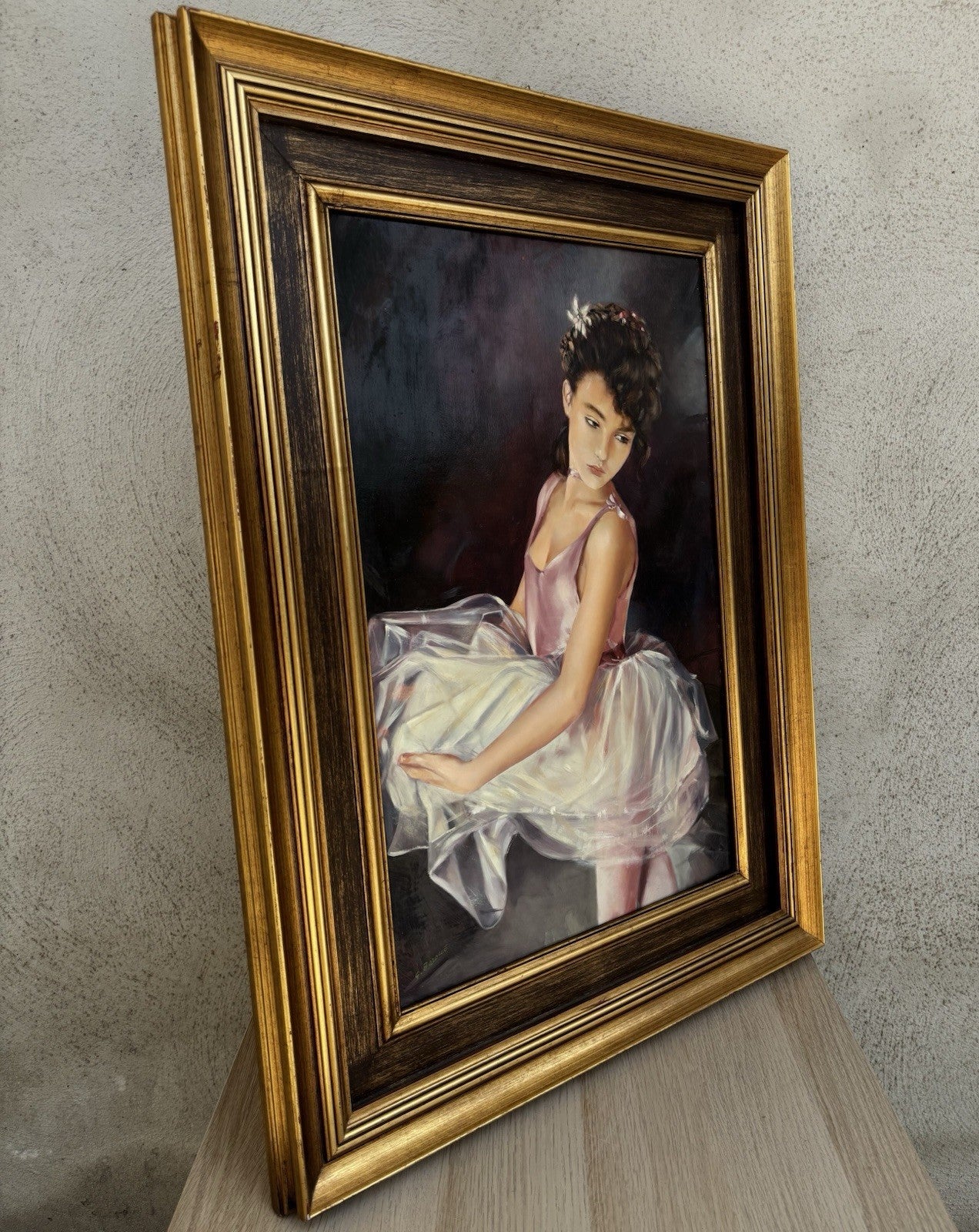 Quadro -Ballerina- Gigi Barone dipinto a olio su tavola