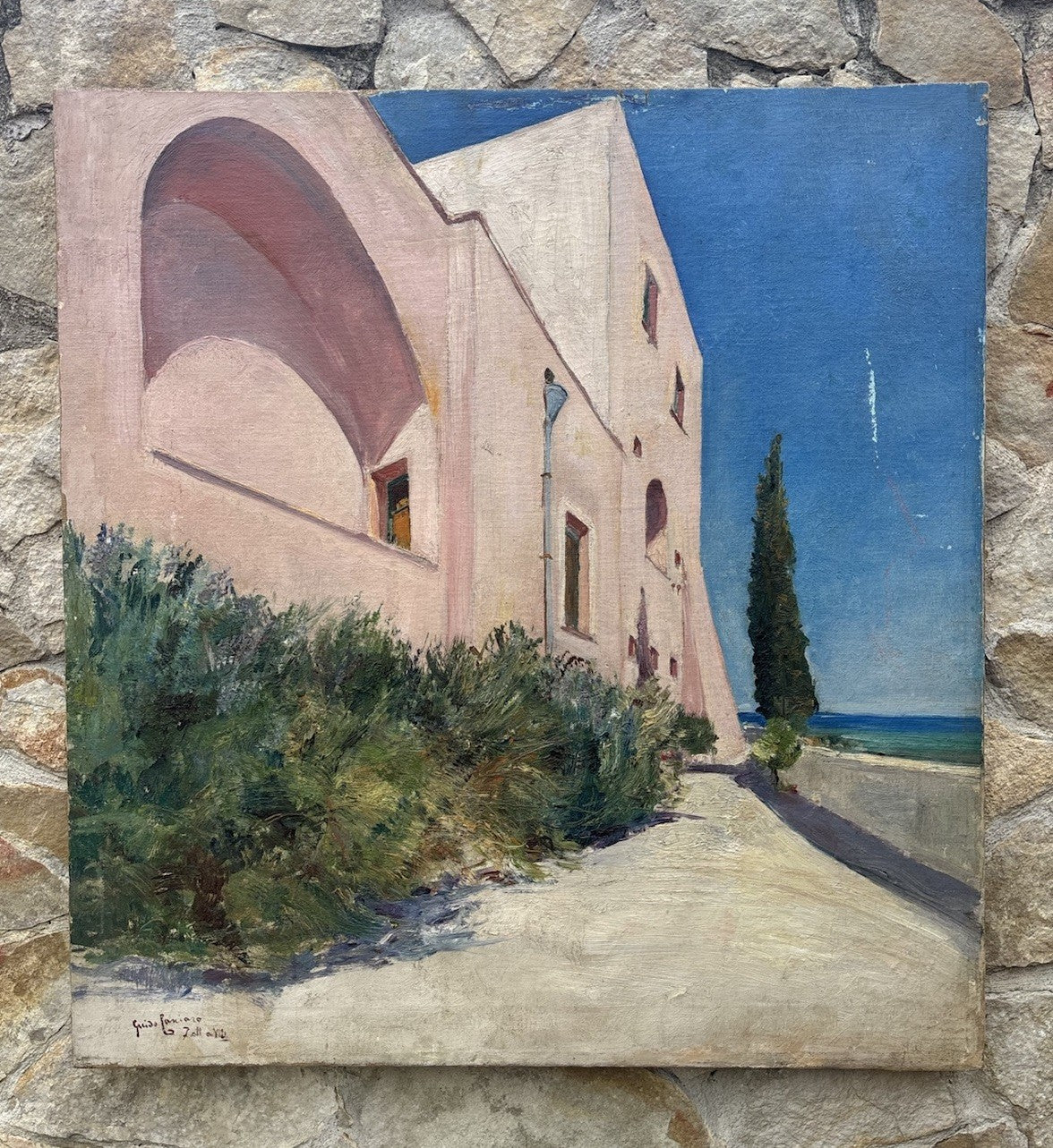 Quadro -Paesaggio- Guido Casciaro- dipinto a olio su tela