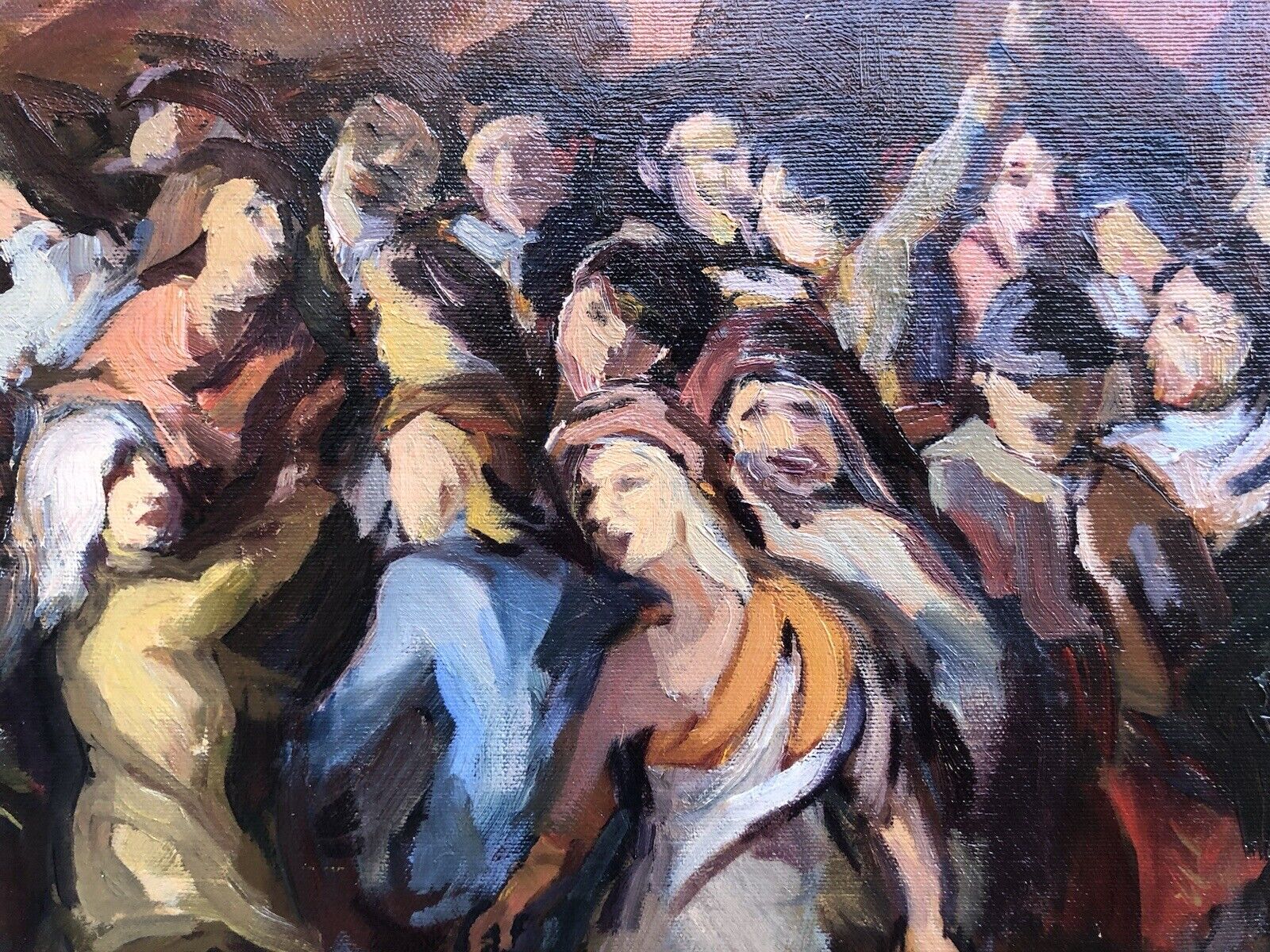Quadro vintage -Figure- dipinto a olio su tela