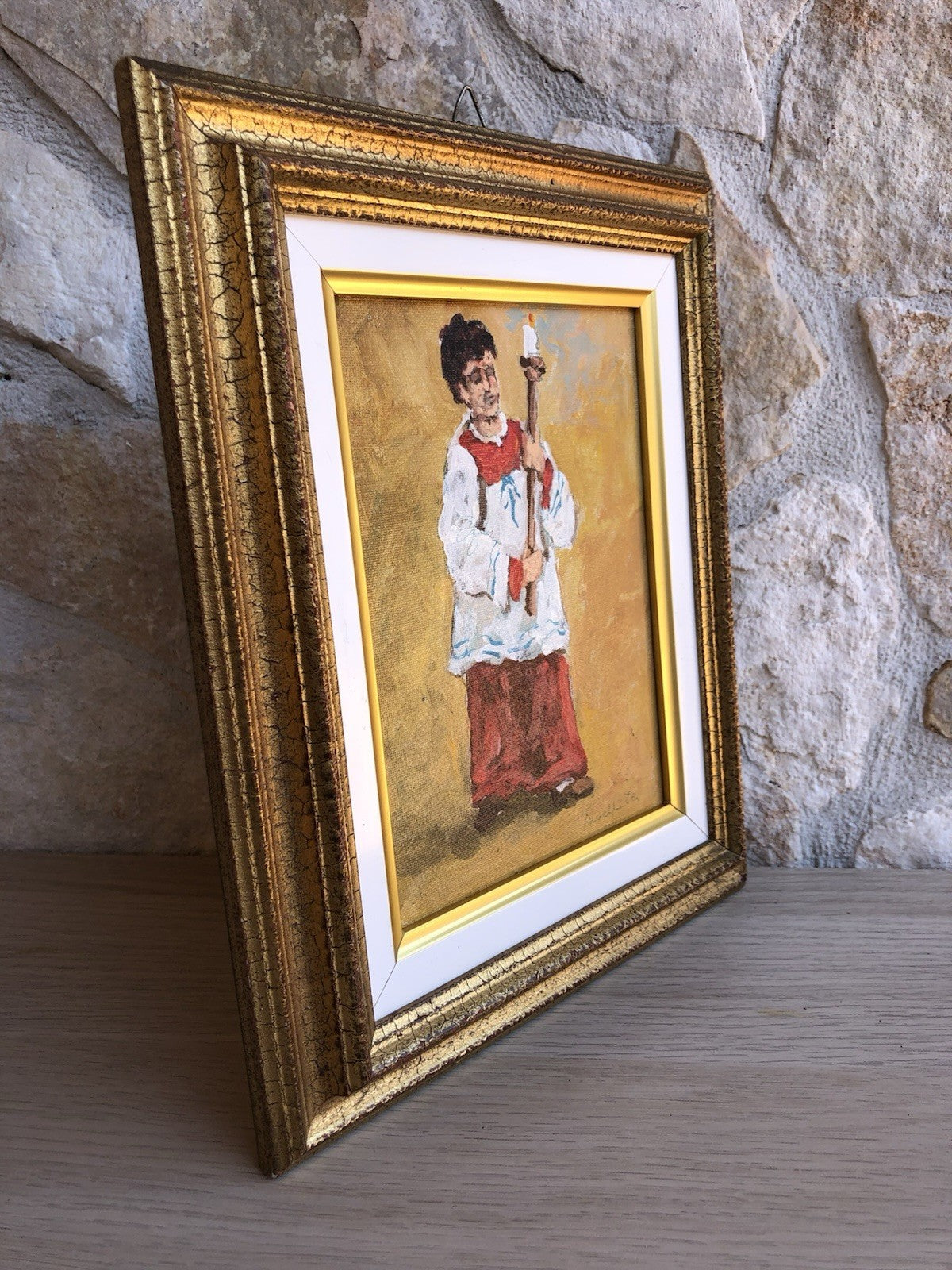 Quadro -Chierichetto- dipinto a olio