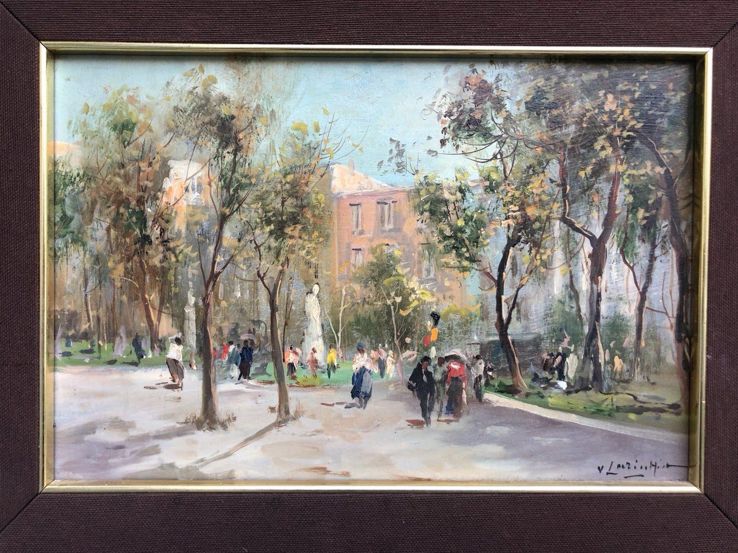 Quadro -Villa Comunale- Vincenzo Laricchia dipinto a olio