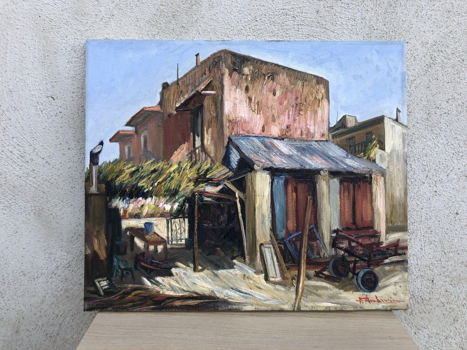 Quadro -Casolare- dipinto a olio su tela
