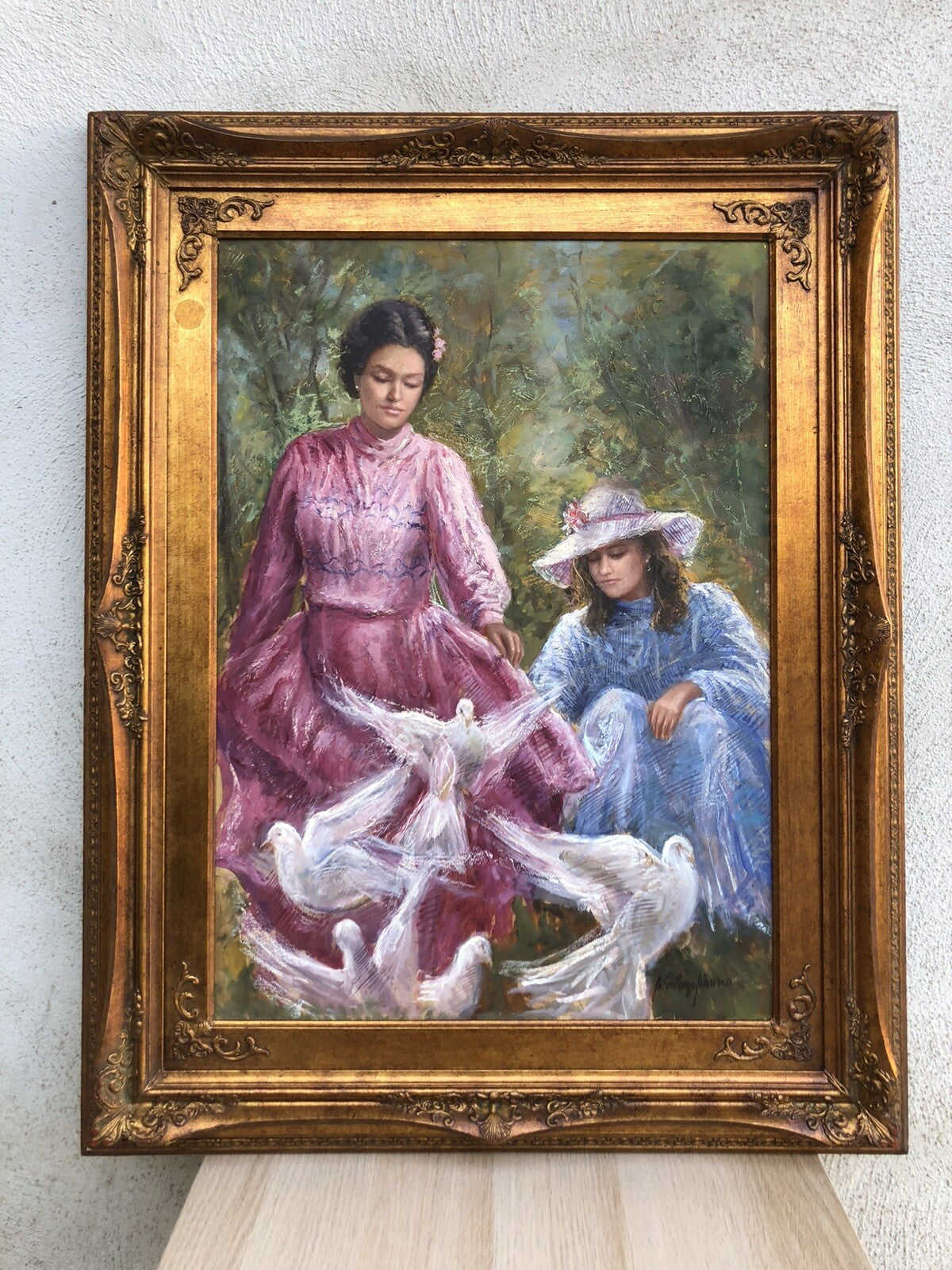 Quadro vintage -Figure Femminili- dipinto a olio