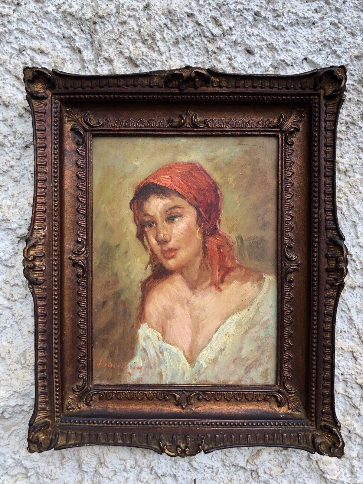 Quadro vintage -Figura Donna- dipinto a olio