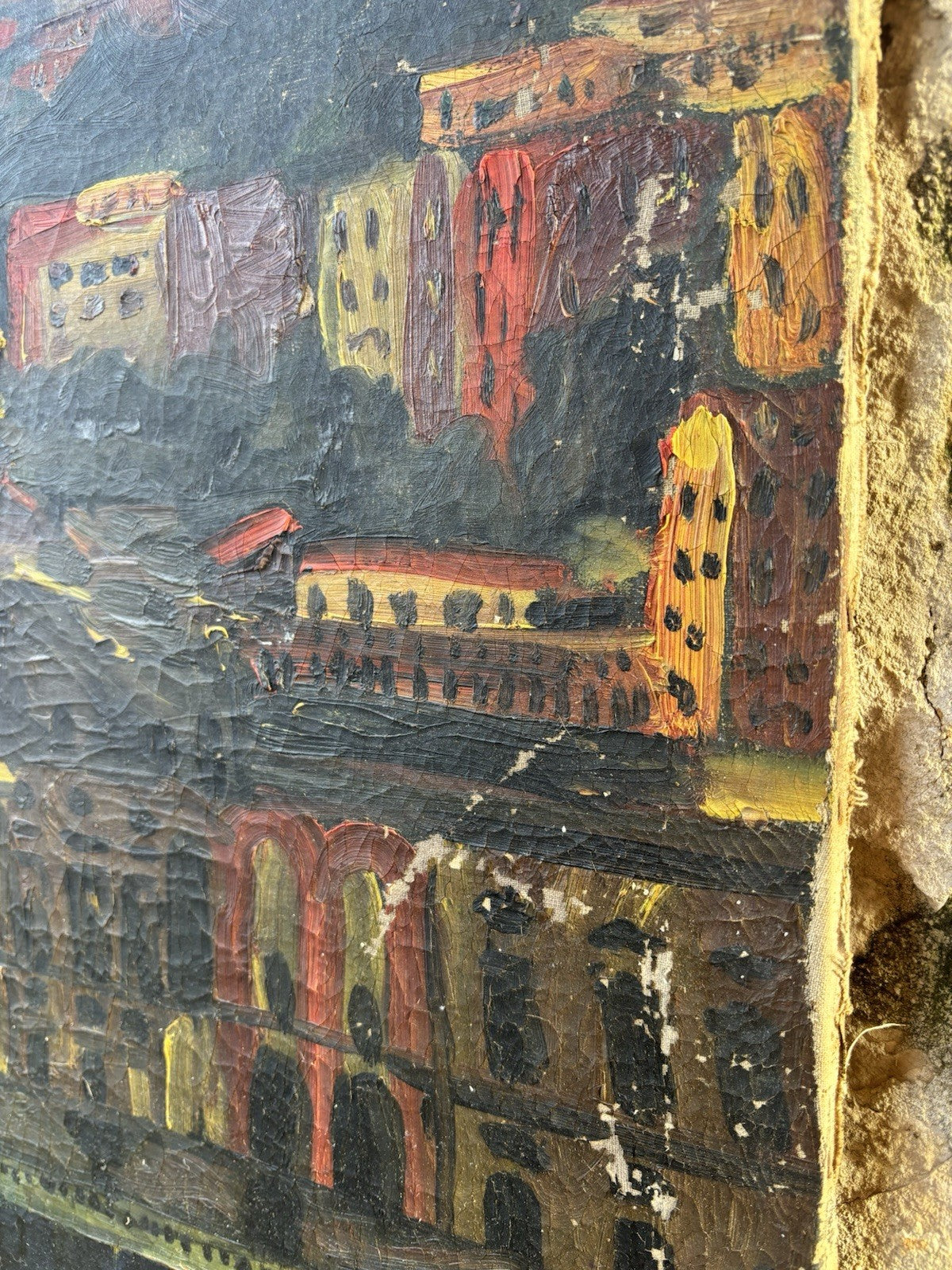 Quadro -Palazzo Donn’Anna- Vincenzo Montefusco dipinto a olio su tela