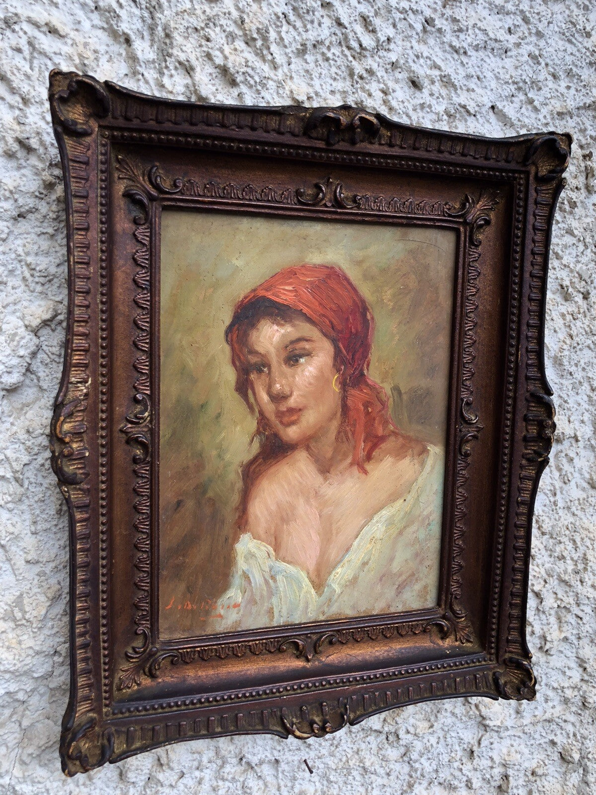 Quadro vintage -Figura Donna- dipinto a olio