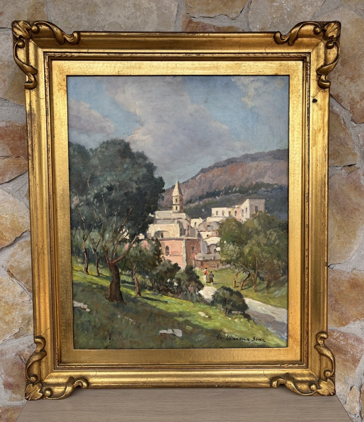 Quadro -Paesaggio- Mario Maresca Serra dipinto a olio
