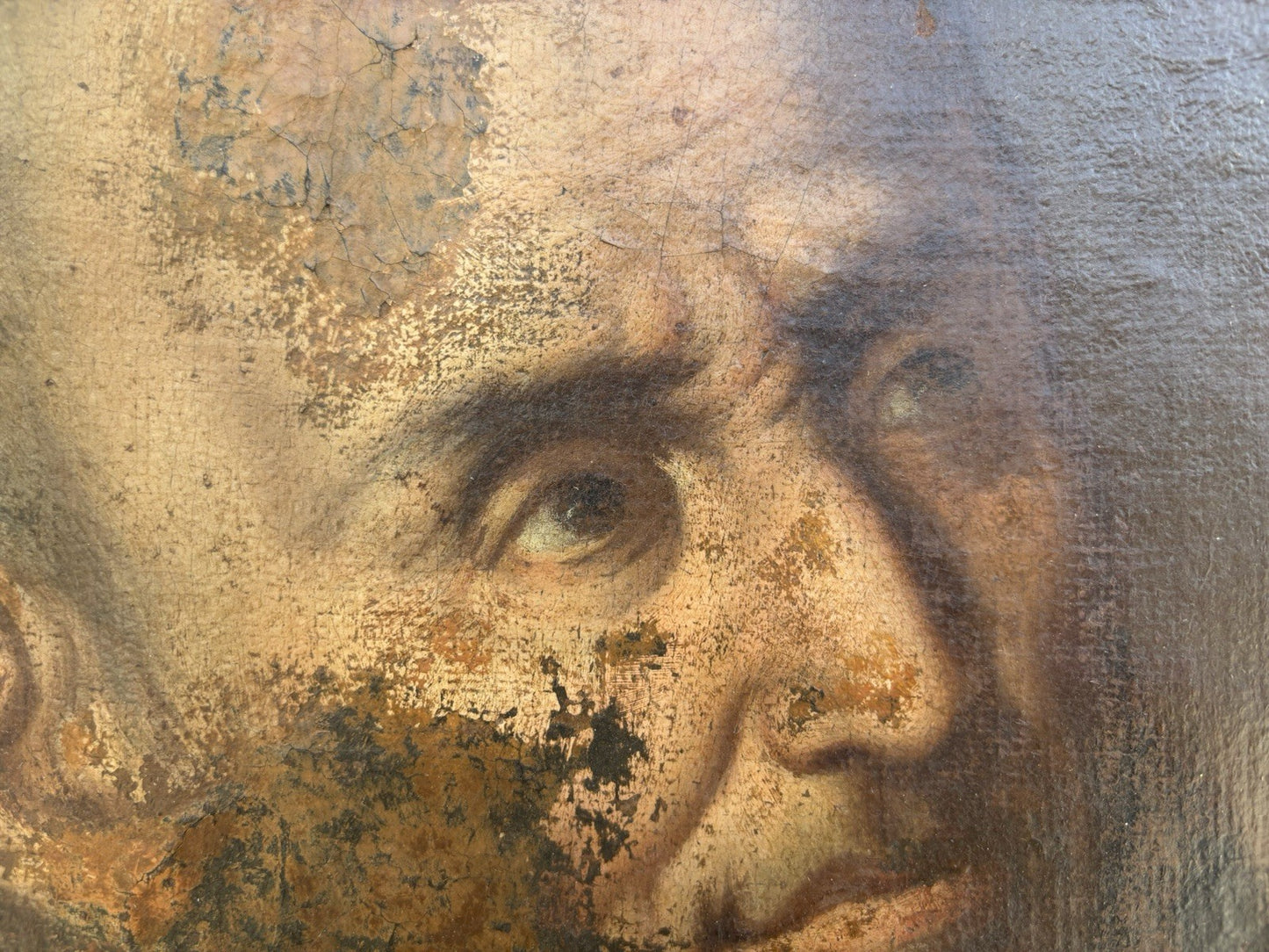 Quadro antico -Busto Di Uomo- dipinto a olio su tela