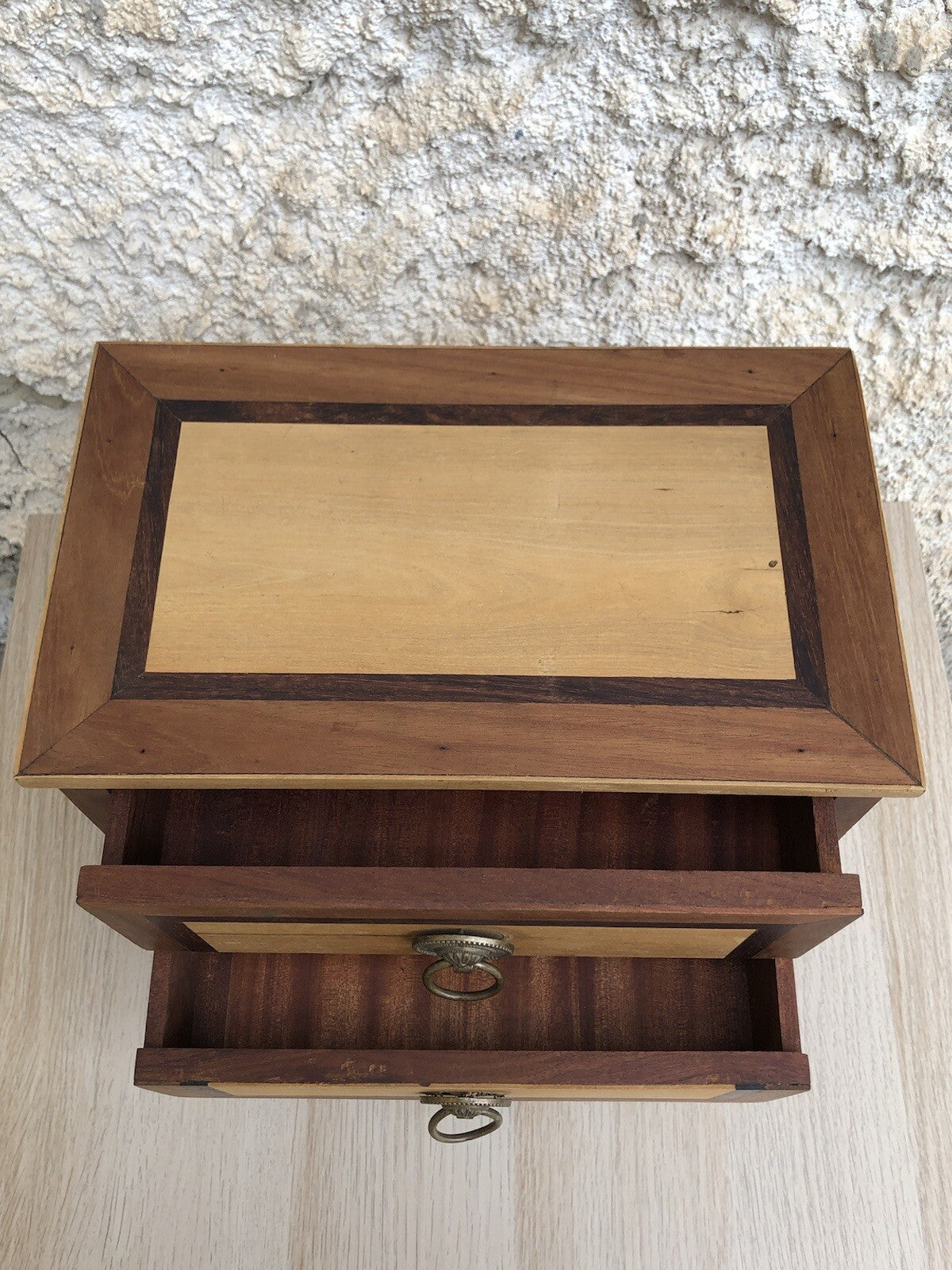 Mobiletto Portagioie Vintage In Legno