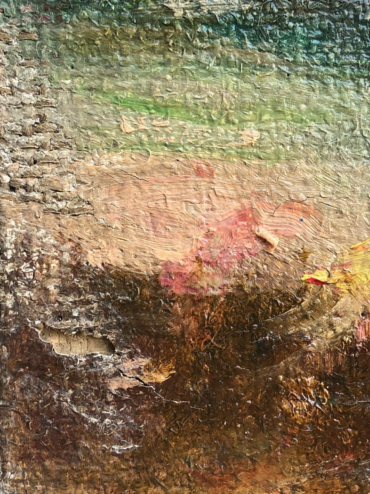 Quadro vintage -Paesaggio- dipinto a olio su tela
