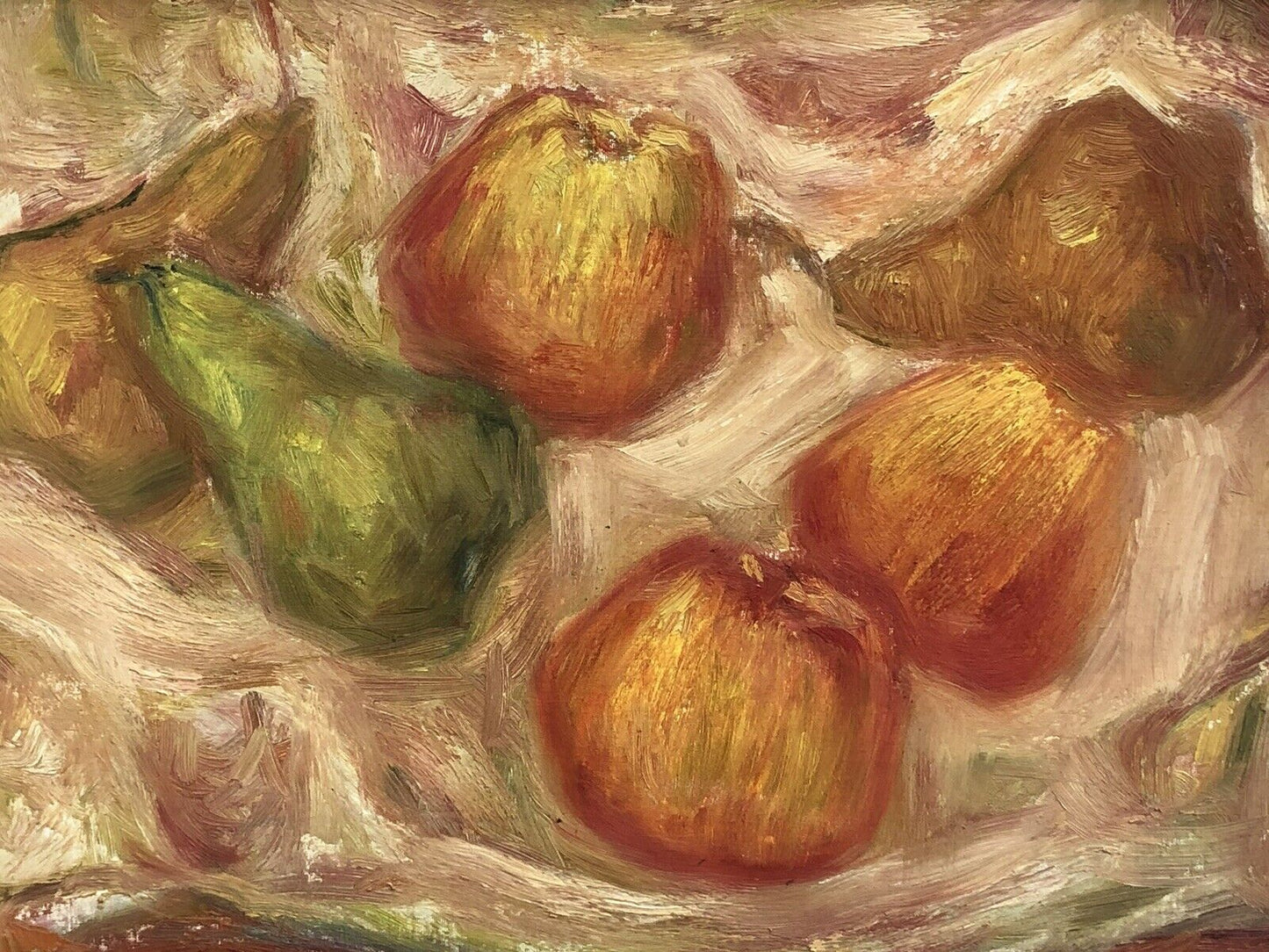Quadro vintage -Mele E Pere- dipinto a olio