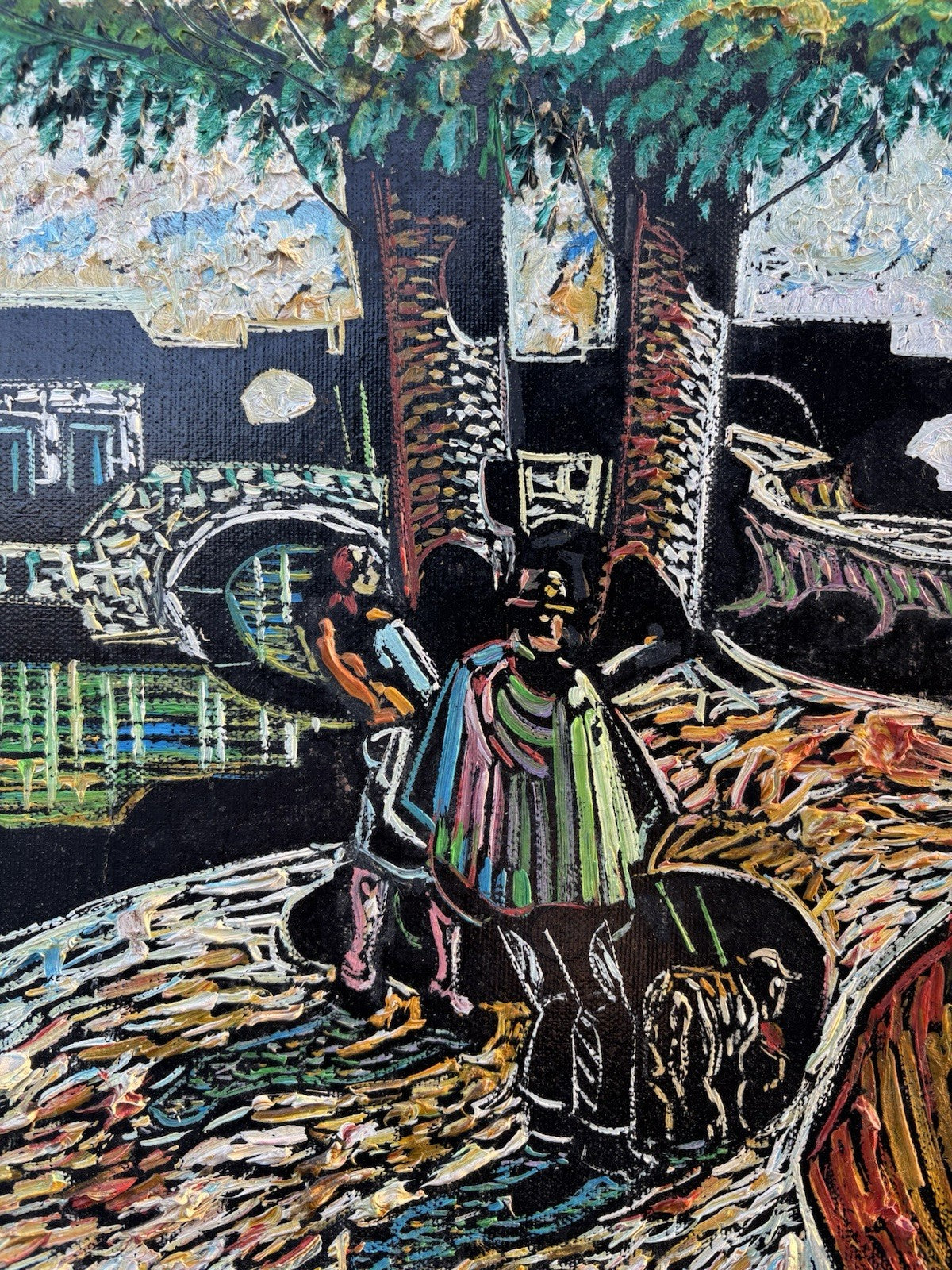 Quadro -Paesaggio- Marcello Piacentini dipinto a olio su tela