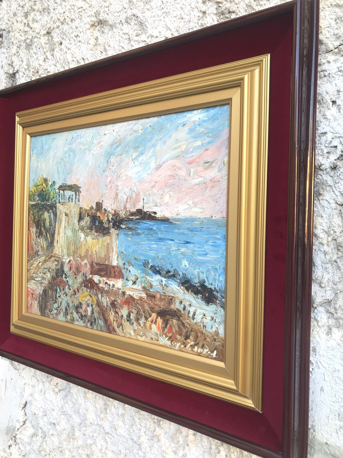 QUADRO VINTAGE DIPINTO A OLIO SU MASONITE