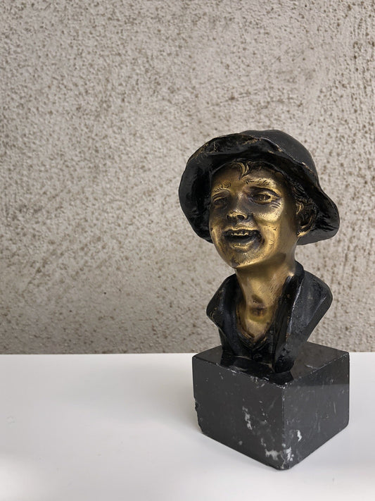 Scultura In Bronzo Vintage “Scugnizzo”