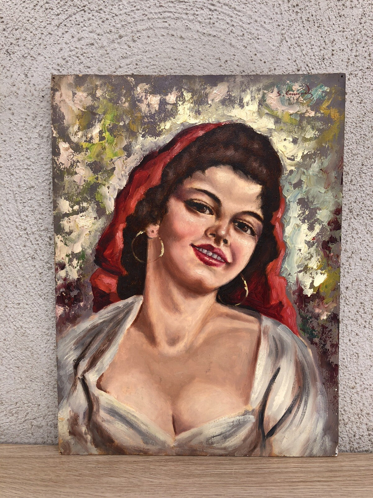 Quadro vintage -Figura Donna- dipinto a olio