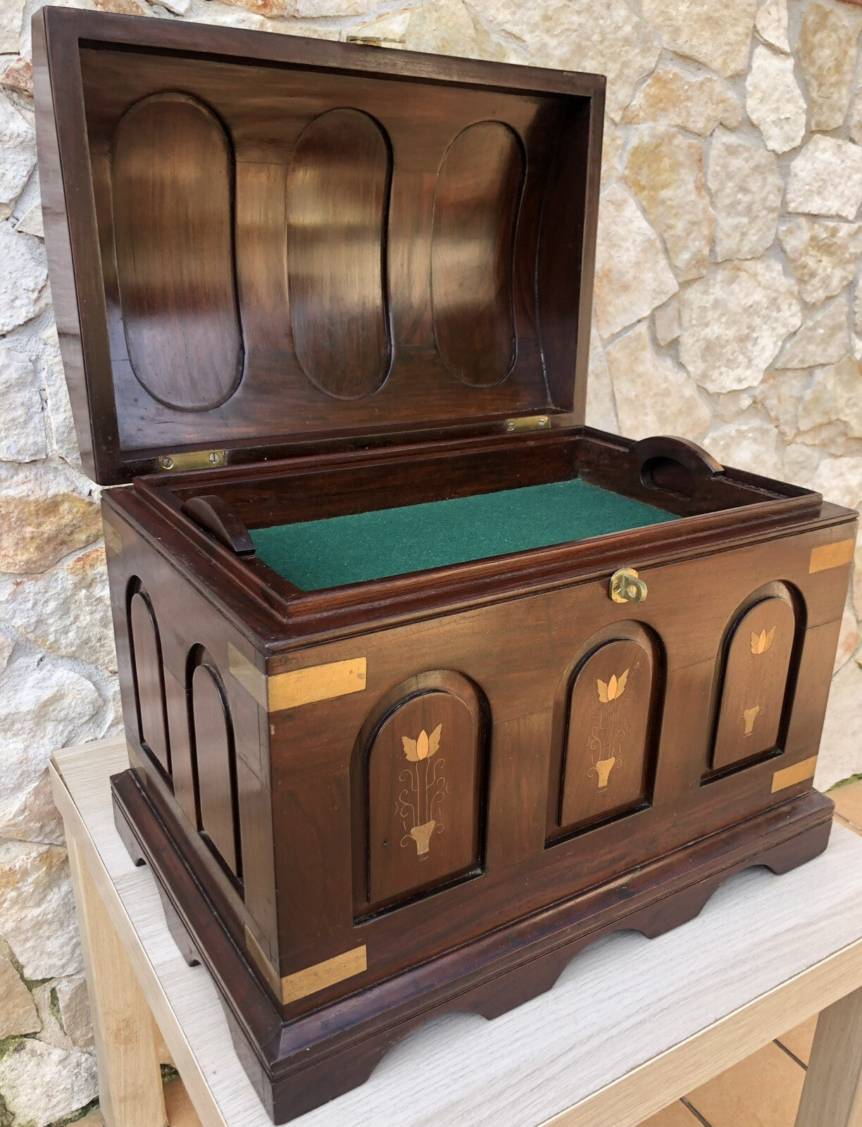Baule Scrigno Vintage In Legno