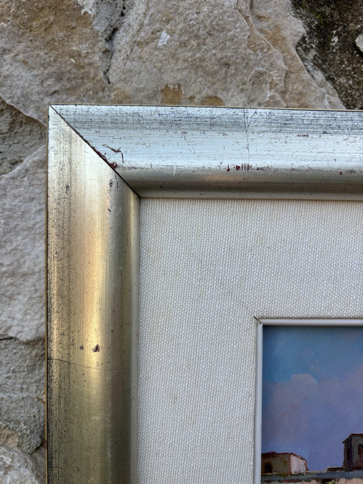 Quadro -Paesaggio Urbano- Renato Sassone Corsi dipinto a olio