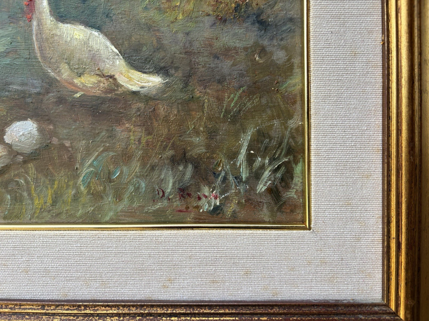 Quadro -Paesaggio Con Contadinella- dipinto a olio