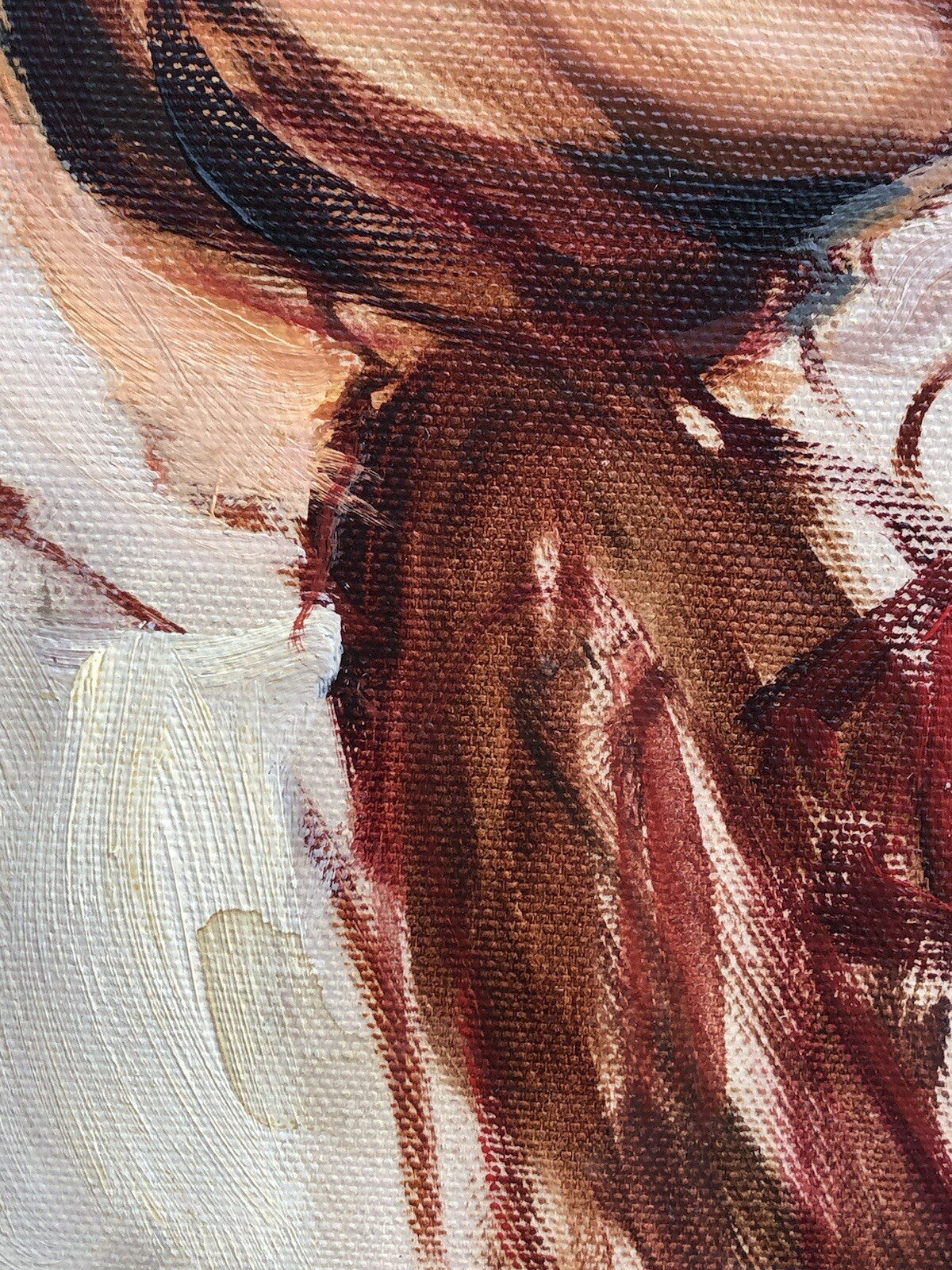 Quadro vintage -Figura Donna- dipinto a olio su tela