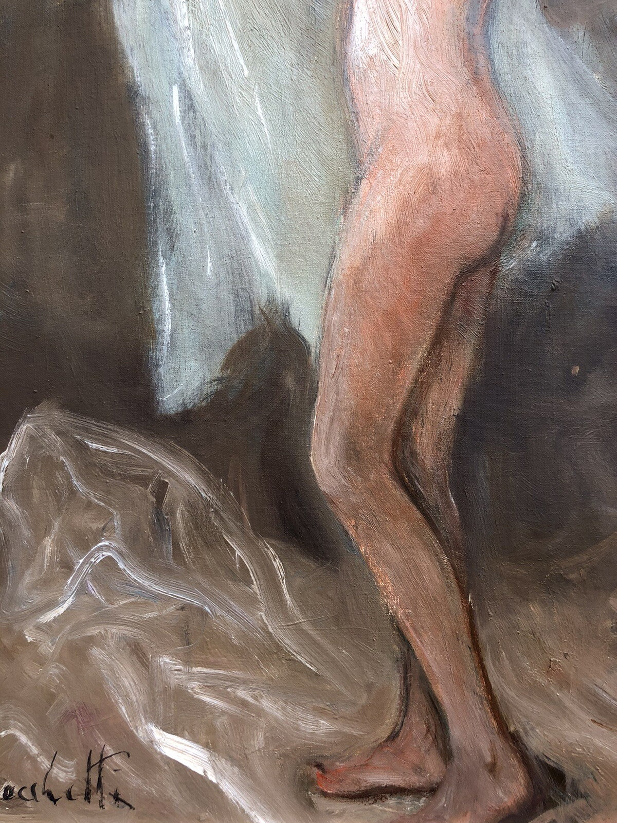Quadro vintage -Nudo Artistico-dipinto a olio su tela
