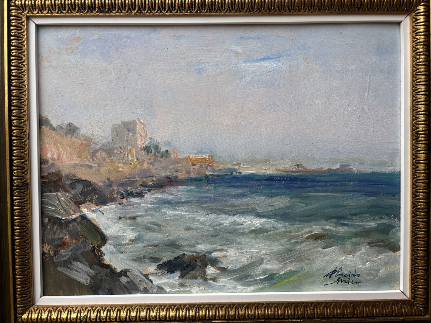 Quadro -Marina- Errico Placido- dipinto a olio