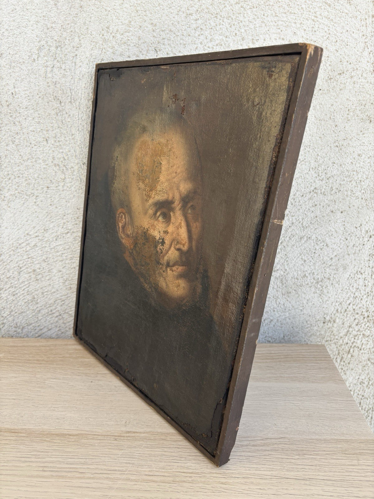 Quadro antico -Busto Di Uomo- dipinto a olio su tela