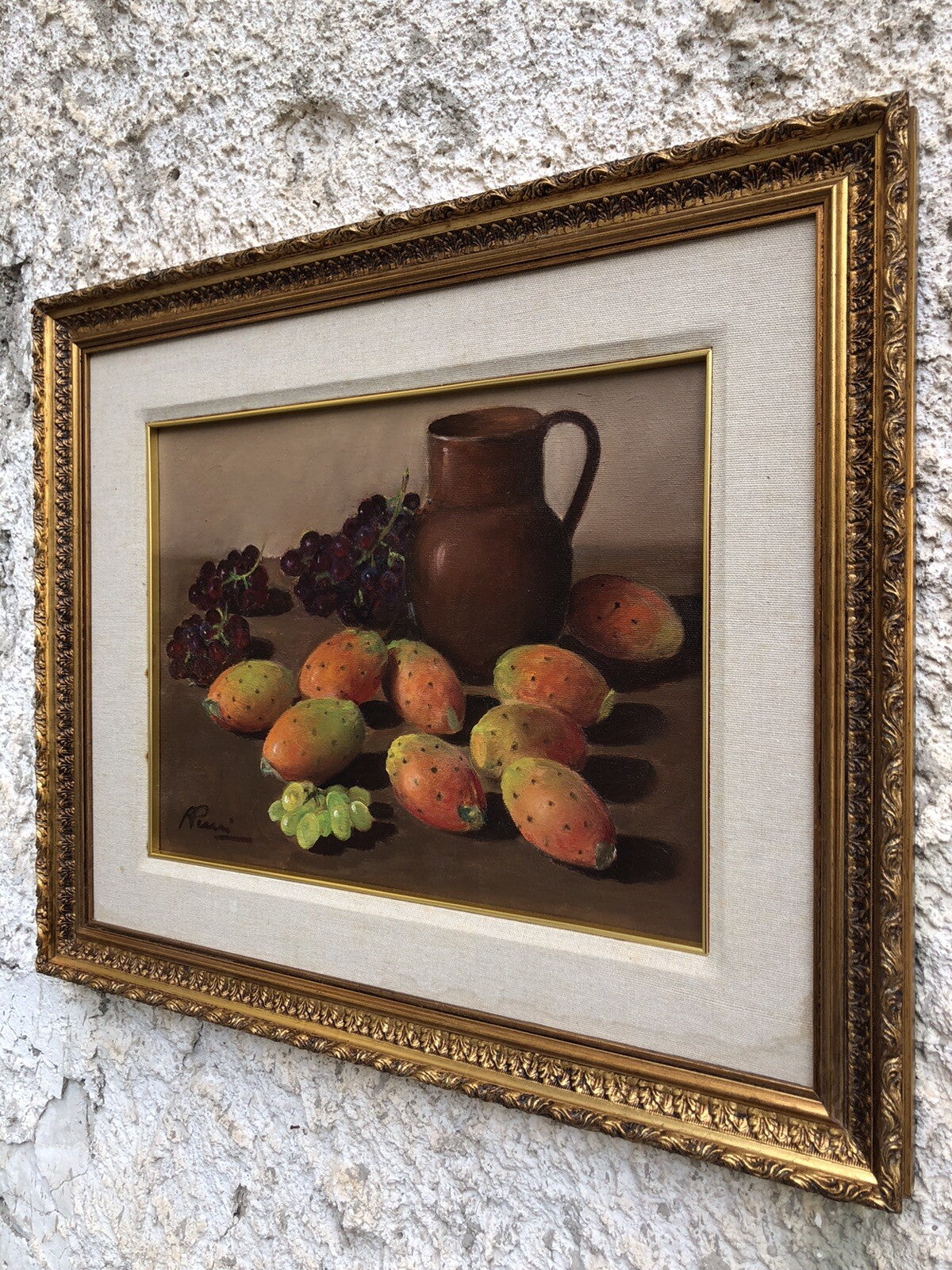 Quadro vintage -Natura Morta- dipinto a olio su tela