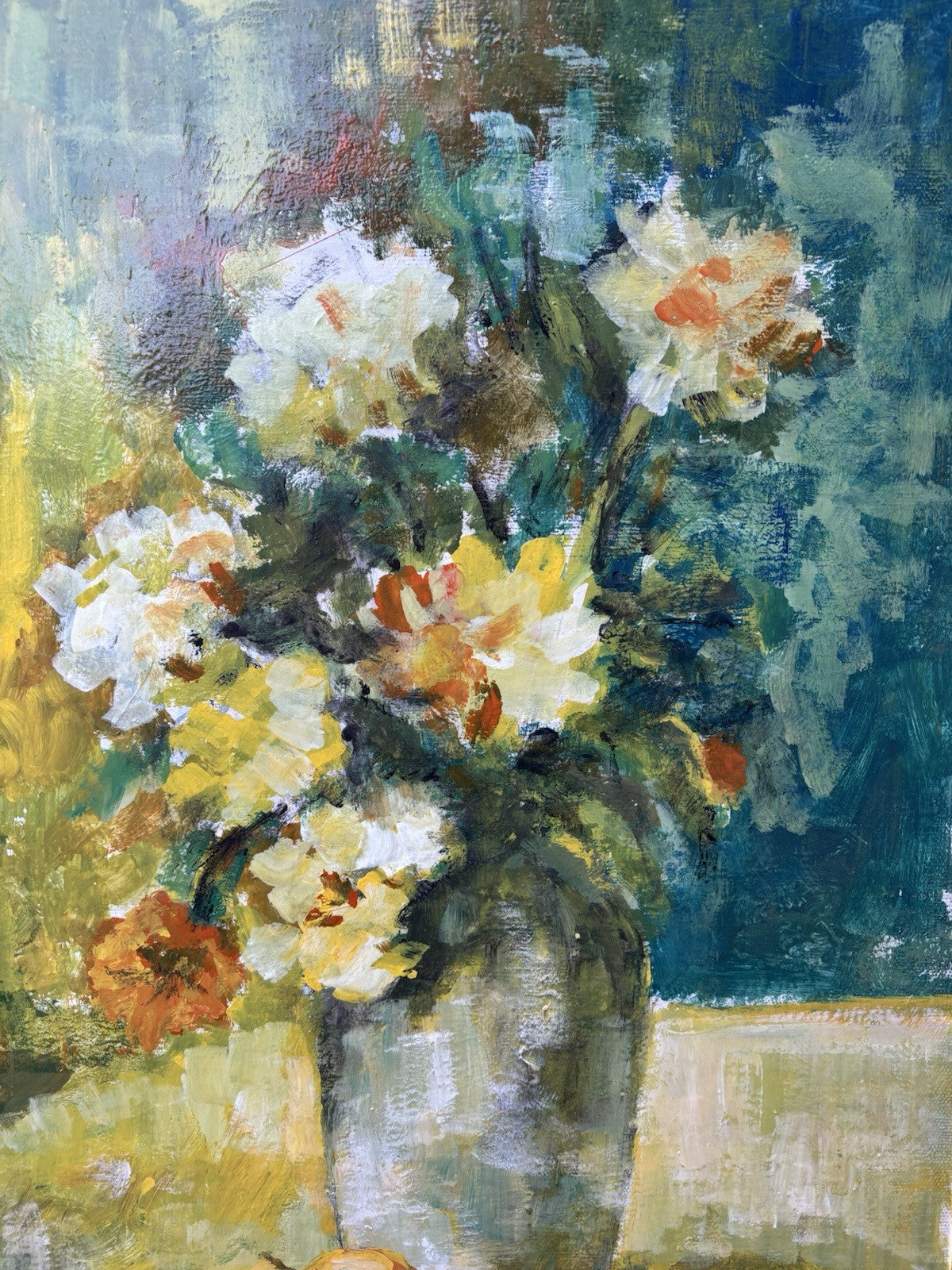 Quadro -Vaso Con Fiori- dipinto a olio su tela