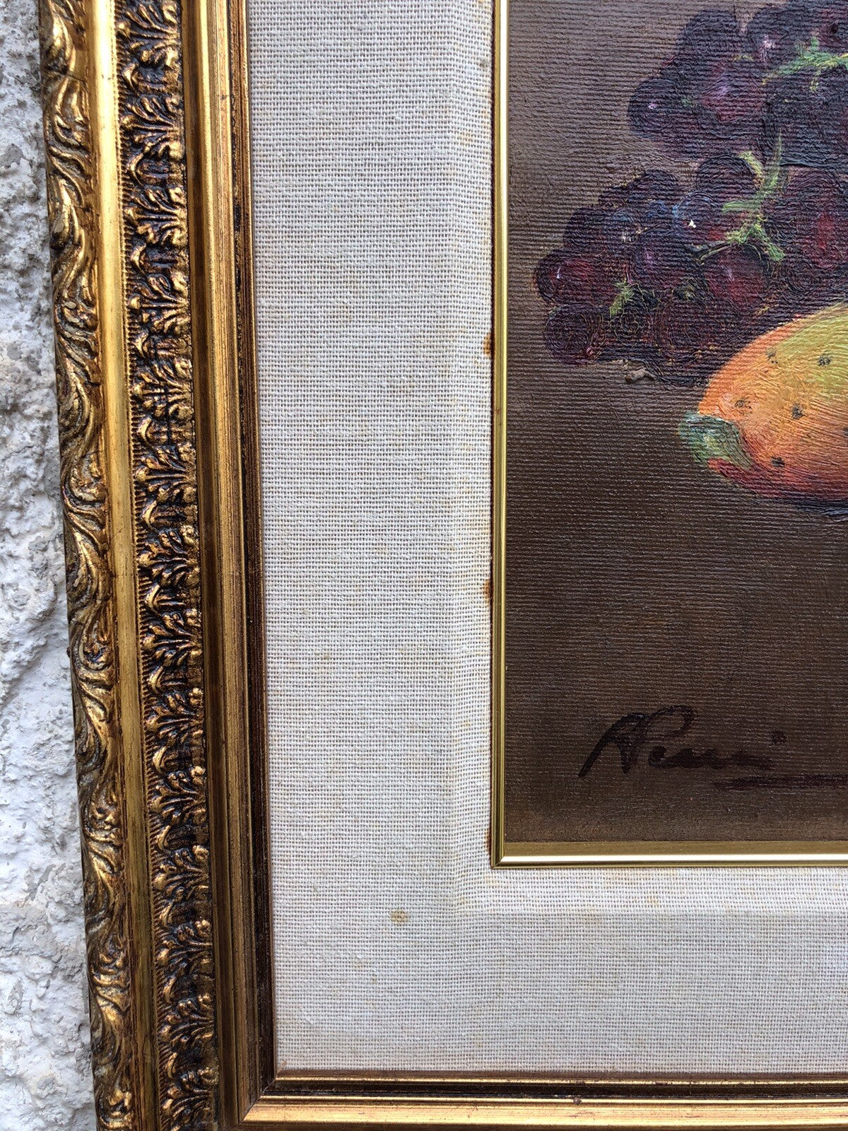 Quadro vintage -Natura Morta- dipinto a olio su tela