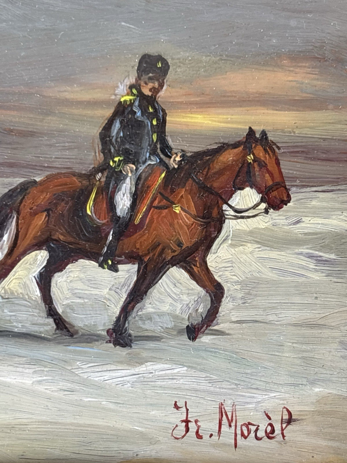 Coppia Di Quadri Vintage, Miniature Dipinte A Olio Su Rame