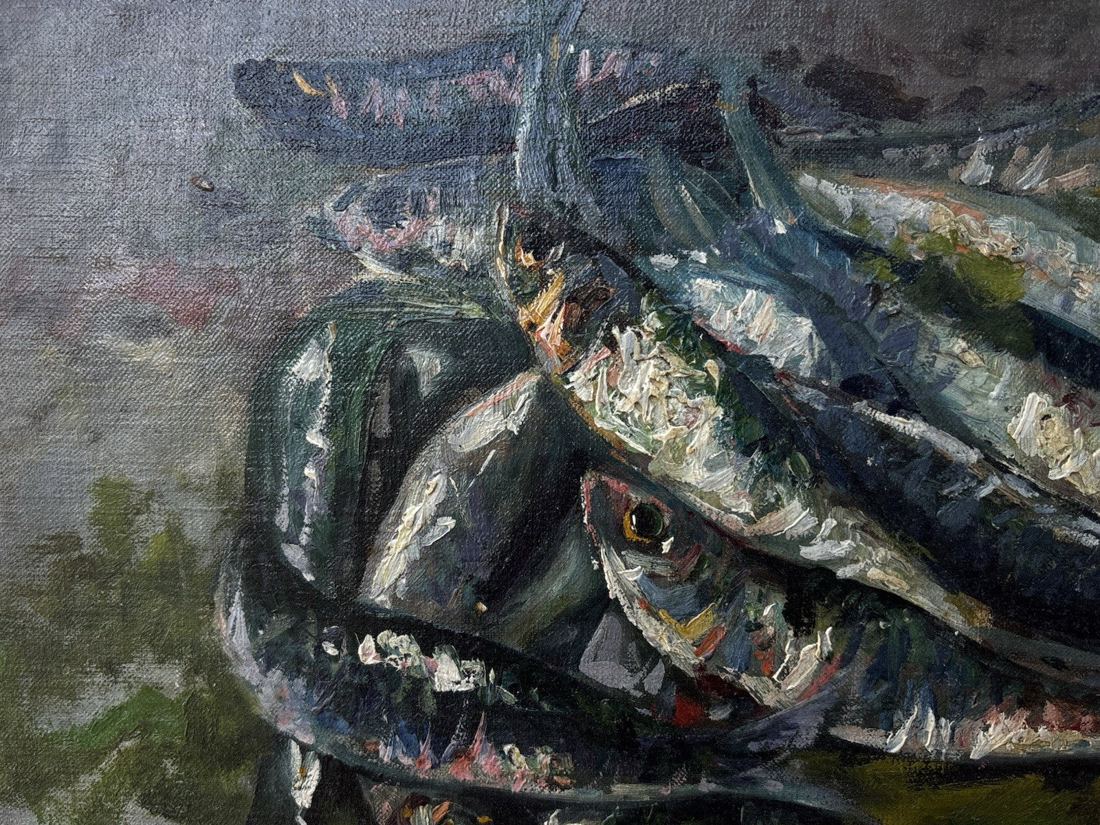 Quadro -Alici- Vincenzo Colucci ? dipinto a olio
