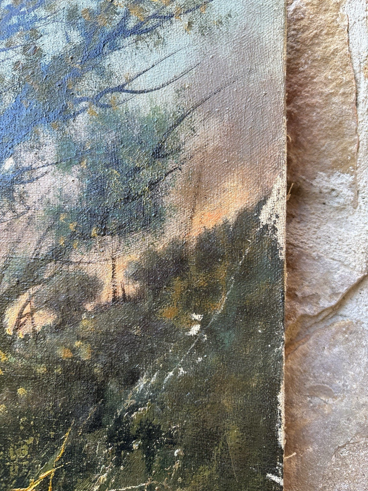 Quadro -Paesaggio- dipinto a olio su tela