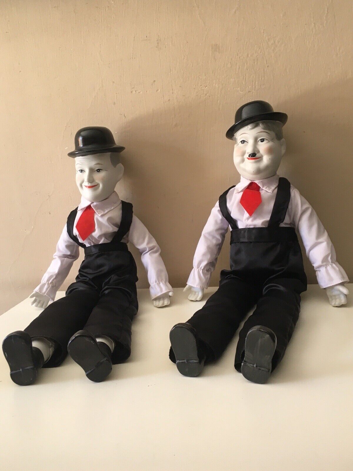 Bambole da collezione Stanlio e Ollio vintage