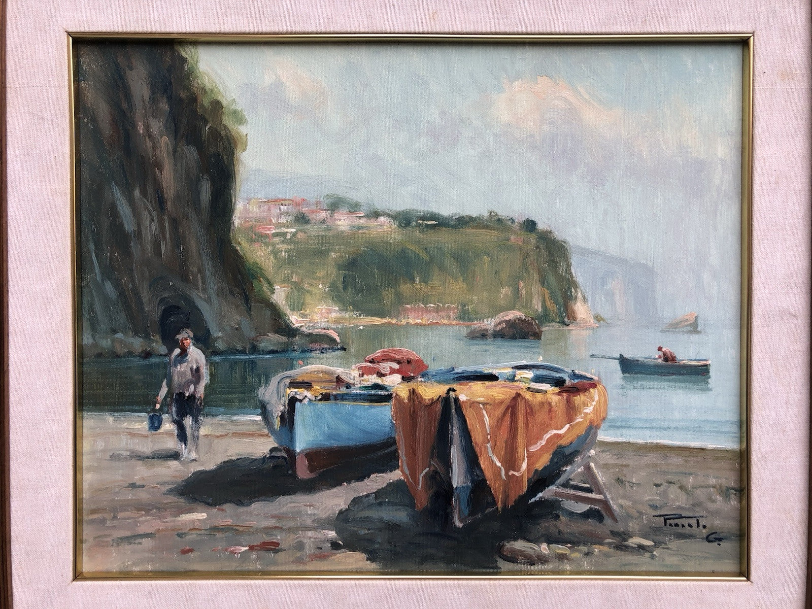 Quadro -Barche A Riposo- dipinto a olio su tela