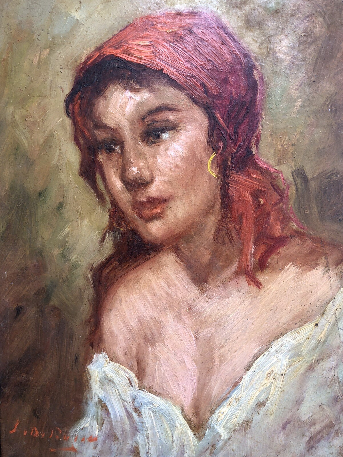 Quadro vintage -Figura Donna- dipinto a olio