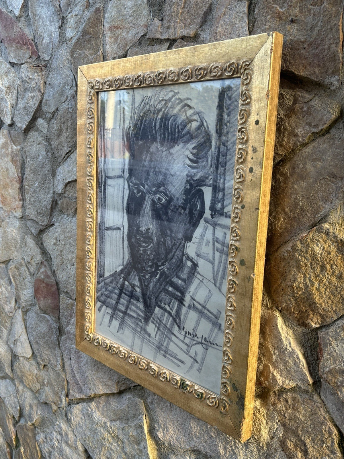 Quadro -Figura- Guido Casciaro tecnica mista su carta